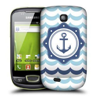 Head Case Designs Blue Anchor Seafarer Hard Back Case Cover for Samsung Galaxy Mini S5570 Cell Phones & Accessories