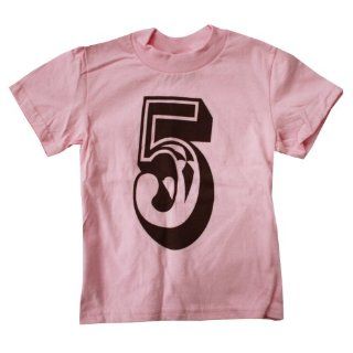 Happy Family No. 5 Western Theme Fifth 5th Birthday Girls Pink T Shirt : Novelty T Shirts : Baby