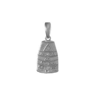 925 Sterling Silver Travel Necklace Charm Pendant, Small Southern Most Poi: Million Charms: Jewelry
