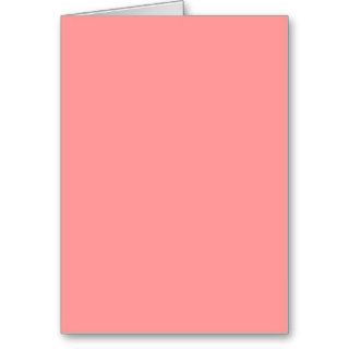 Plain Coral Pink Background Greeting Card