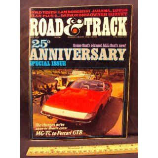 1972 72 June ROAD and TRACK Magazine, Volume 23 Number # 10 (Features: Road Test On 1972 Ford LTD, Lamborghini Jarama, & Lotus Elan Plus 2 + 25th Anniversay Issue): Road and Track: Books