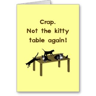 Kitty Table Funny Thanksgiving Card