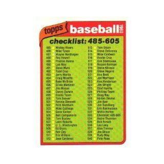 1980 Topps #533 Checklist 485 605   NM Sports Collectibles