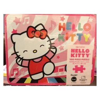 HELLO KITTY I LOVE MUSIC 100 Piece Puzzle with Lunch Box 12.5" by 15" : Childrens Lunch Boxes : Everything Else