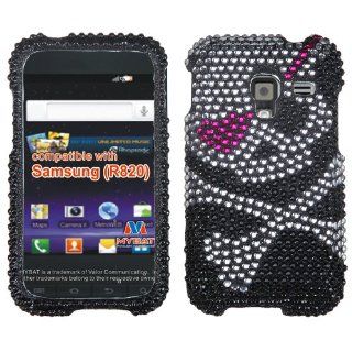 Hard Plastic Diamante Skull Phone Protector for Samsung R820: Cell Phones & Accessories