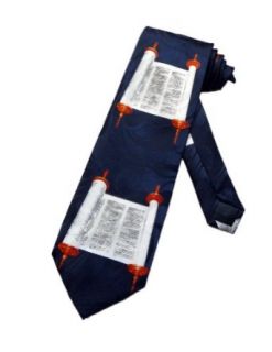 Steven Harris Mens Old Testament Scroll Necktie   Navy Blue   One Size Neck Tie: Novelty Neckties: Clothing