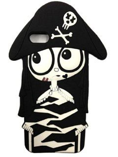 FJX New 3D Cartoon Pirate Woman ugly baby Soft Silicone Phone Case Cover For Apple Iphone 5/5G/5th (Black): Cell Phones & Accessories