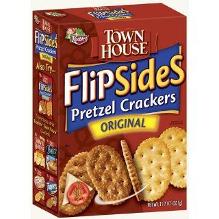 Keebler Town House Original Flipsides Pretzel Crackers 11.7oz. : Packaged Rice Crackers : Grocery & Gourmet Food