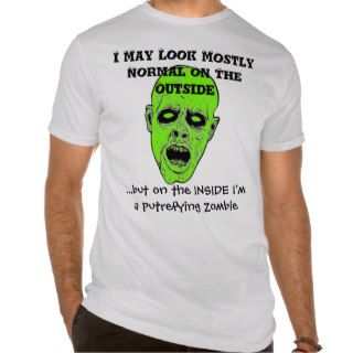 Undead Zombie Head   funny sayings   Mostly Normal Tees