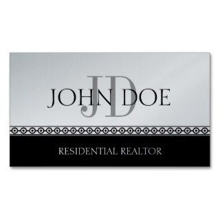 Residential Realtor Stripe Platinum Premium Paper Business Cards