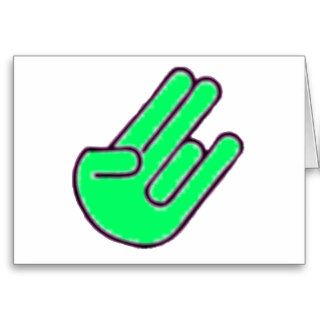 Shocker Hand Symbol Greeting Cards