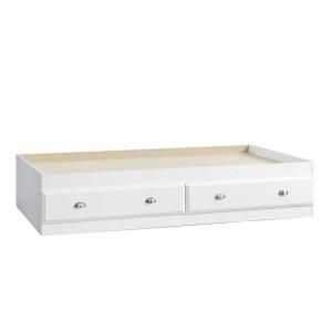 SAUDER Shoal Creek Collection White Twin Size 2 Drawer Mates Bed 411222