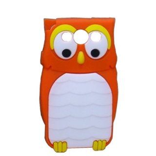 Orange 3D cute silicon night Owl Animal Design Cartoon Silicone case for Samsung Galaxy S3 S III i9300: Cell Phones & Accessories