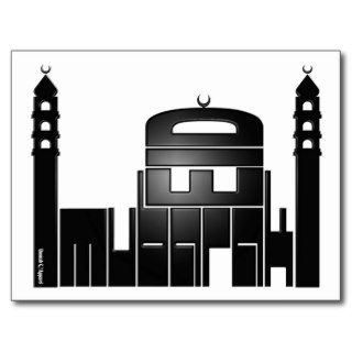 Eid Mubarak Mosque Design Postcard