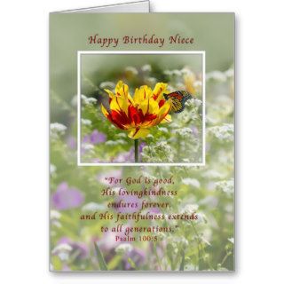 Birthday, Niece, Religious, Butterfly Cards