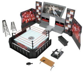 WWE Wrestling RAW Tables, Ladders and Chairs Arena Playset Ring with John Cena and Batista Action Figures: Toys & Games