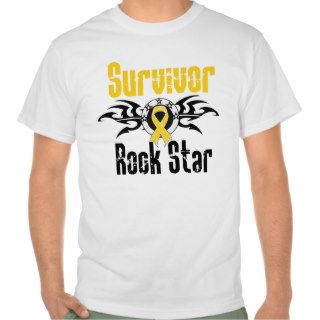 Survivor Rock Star   Childhood Cancer Survivor T shirt