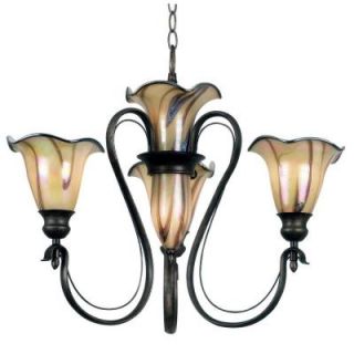 Kenroy Home Inverness 3+2 Light Tuscan Silver Chandelier 90895TS
