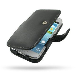 Samsung Galaxy Win Duos Leather Case   GT i8550 GT i8552   Book Type (Black) by Pdair: Electronics