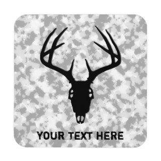 Custom Deer Hunting Skull Drink Coasters