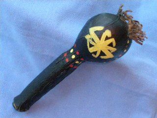 Native American Chumash Indian Seaweed Rattle 7" (121): Musical Instruments