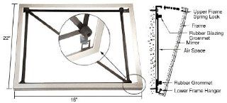 CRL 16" X 22" Stainless Steel Theft Proof Mirror Frame: Home Improvement