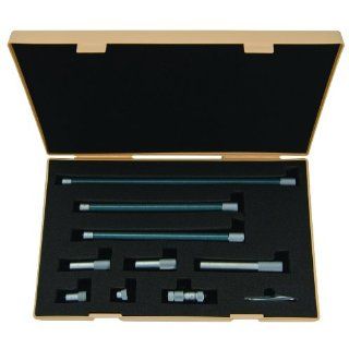 Mitutoyo 137 219 Tubular Vernier Inside Micrometer, Extension Rod Type, Carbide Tipped Face, 2 40" Range, 0.001" Graduation, +/ 8.00092" Accuracy, 8 pcs Extension Rods: Industrial & Scientific
