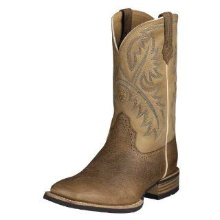 Ariat Mens Quickdraw Cowboy Boots   Size:12 B Color:Tumbled Bark/Beige: Sports & Outdoors