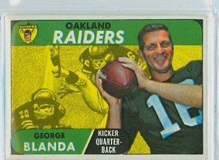 1968 Topps FB 142 George Blanda Raiders Very Good to Excellent: Sports Collectibles