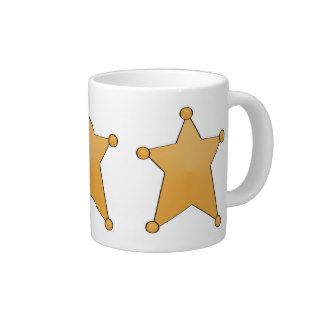 Golden Star Sheriff's Badge Jumbo Mugs