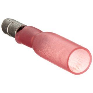 Morris Products 12312 Male Disconnect, Heat Shrinkable, Red, 22 16 Wire Size 0.157" (Pack of 100): Disconnect Terminals: Industrial & Scientific