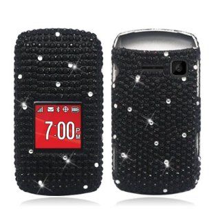 Aimo KYOS2150PCDI161 Dazzling Diamond Bling Case for Kyocera Kona S2150   Retail Packaging   All Black: Cell Phones & Accessories