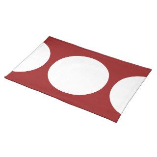 White Circles on Red Place Mats