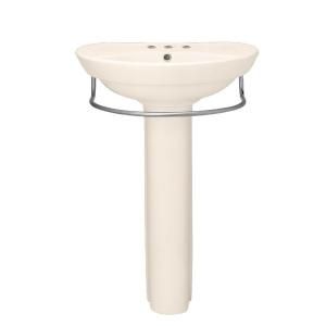 American Standard Ravenna Vitreous China Pedestal Bathroom Sink Combo in White DISCONTINUED 0268.400.020