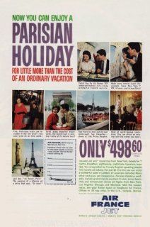 Air France Jet Vintage Ad   1960's (Parisian Holiday) # 167   Prints