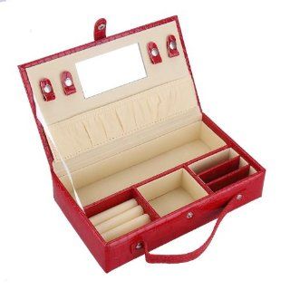 Rowling Red PU Jewellery Gift box Ring Necklace Storage Case ZG 157   Jewelry Boxes