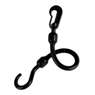 The Perfect Bungee 12 Inch Fixed End Bungee Cord with Nylon Hook and Clip, Black: Automotive