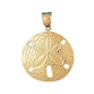 14K Gold Charm Pendant 5.3 Grams Nautical> Sand Dollars163 Necklace: Jewelry