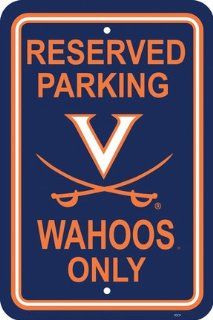 Virginia Cavaliers Plastic Parking Signs Set Of 2   Parking Sign Virginia : Sports Fan Street Signs : Sports & Outdoors
