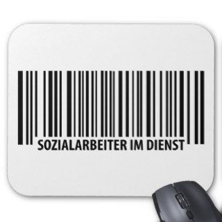 Sozialarbeiter im Dienst barcode icon Mousepads