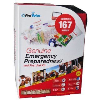 First Voice GFA167 167 Piece Plastic First Aid and Emergency Preparedness Kit Science Lab First Aid Supplies