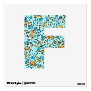 Rocking Little Robots Letter F Wall Decal