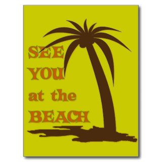 Retro See You At The Beach Post Cards
