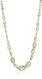 Lena Skadegard 18k and Rutilated Quartz Layering Necklace Jewelry