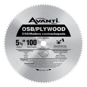 Avanti 5 1/2 in. x 100 Tooth OSB/Plywood Circular Saw Blade A05100X