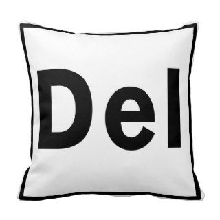 DEL  Delete Key Throw Pillow