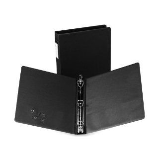 Locking No Gap Round Ring Binder With Label Holder, 1'' Capacity, Black, Sold as 1 Each: Everything Else