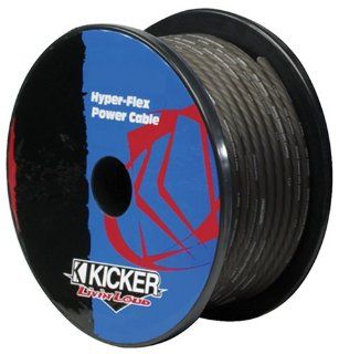 Kicker 05PWG4100 4 Gauge 100 Feet Gun Metal Gray Power Wire : Vehicle Amplifier Power And Ground Cables : Car Electronics
