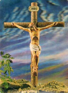 3 D Collector Series POST CARD: CRUCIFIX, IF ANY MANLUKE, ix, 23, Super Dimension Living Natural Color, Sk 3D 182C, Super Xography Printed in USA, Manhattan Post Card Publishing Co. : Other Products : Everything Else