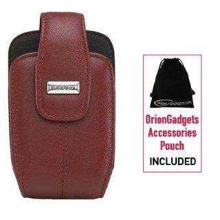 Leather Vertical Pouch Case w/ Swivel Belt Clip (OEM) for BlackBerry Bold 9650 (Red): Cell Phones & Accessories